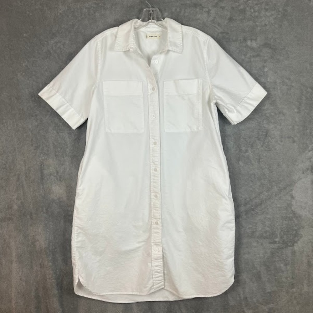 Everlane 100% Organic Cotton Oxford Short Sleeve Shirt Dress Womens M Chore